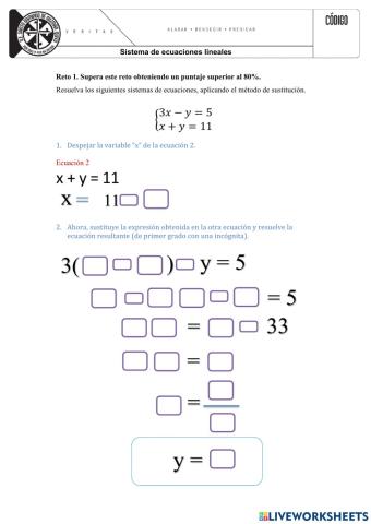 Método de sustitución