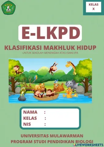 E-LKPD Klasifikasi Makhluk Hidup