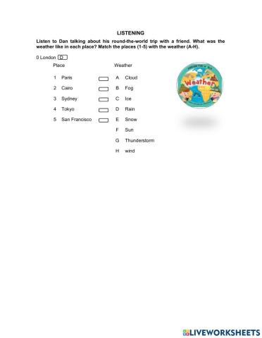 Around the world - Listening Exercise