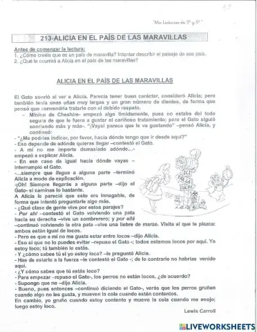 lectura de comprensión 5o