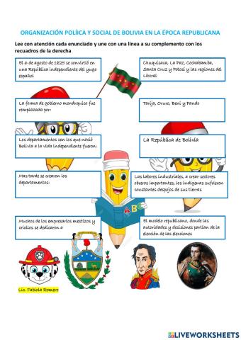 Organización política y social de Bolivia en la época republicana