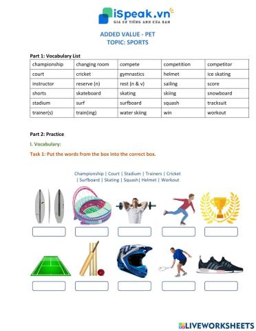 ADDED VALUE PET - Sports