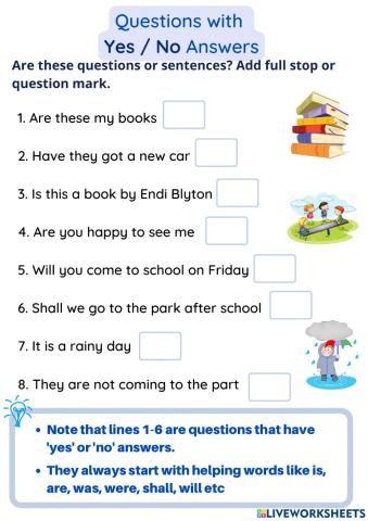 Questions with Yes - No Answers