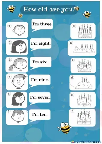 How old are you ? Numbers