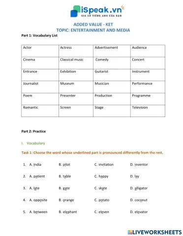ADDED VALUE KET-Entertainment and Media