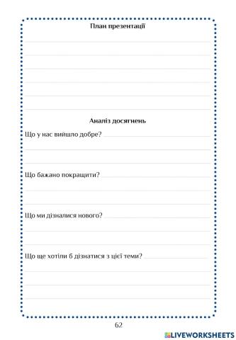 План презентації