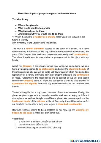 ST- tuần 4 BTBS- sample speaking part 2