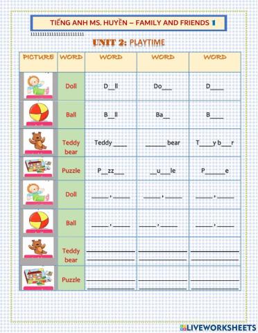 E2. family and friends 1