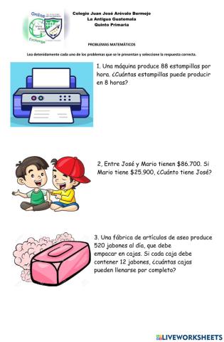 Problemas de operaciones básicas