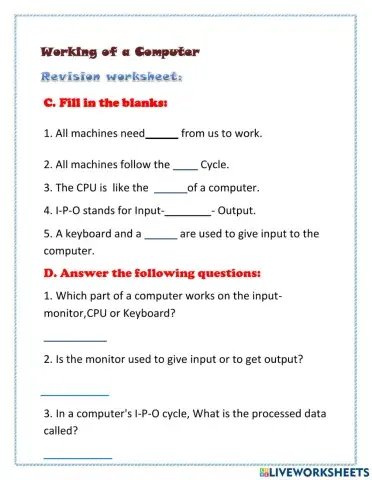 Working of a computer