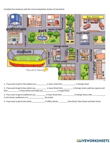 Preposition of place and movement