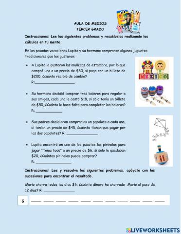 Problemas de cálculo mental