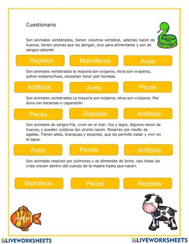 Los animales y su habitat