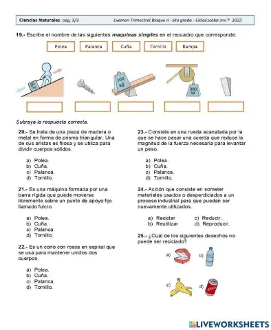 Máquinas simples y compuestas