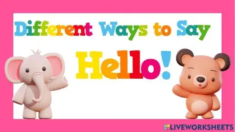 Listen and repeat: Different ways to say hello