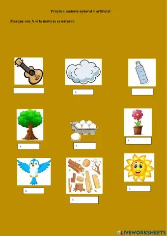 Materia artificial y natural