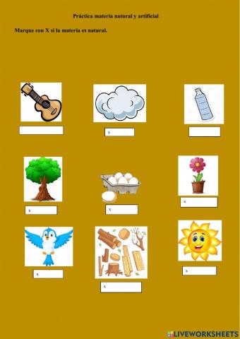 Materia artificial y natural