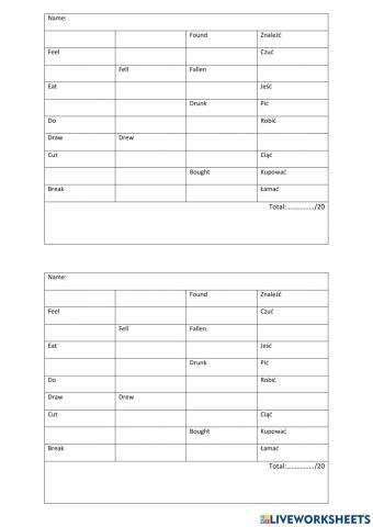 Irregular verbs part 2
