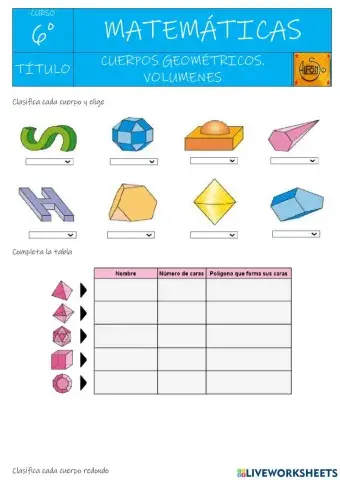 Figuras geométricas y volumen