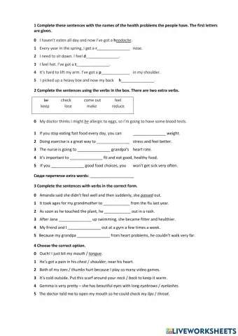 Vocabulary well being