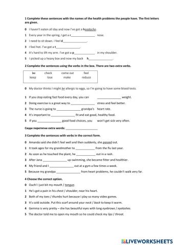 Vocabulary well being