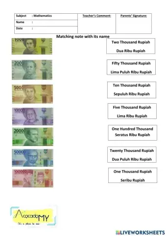 Reading Money (Bills-IDR)