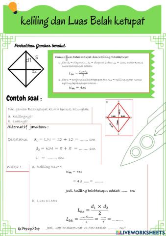 Keliling dan Luas Belahketupat