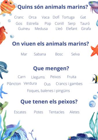 Animals marins