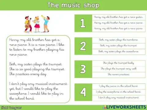The music shop - Reading