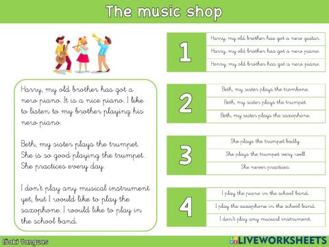 The music shop - Reading