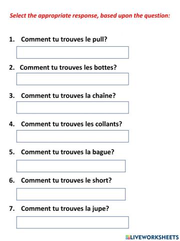 Les adjectifs 3