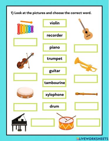 Unit Review: Musical Instruments