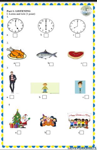 Final test term EL4:Listening 1