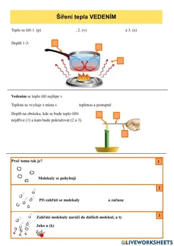 Termika - vedení tepla VEDENÍM