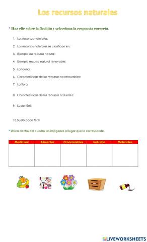 Los recursos naturales