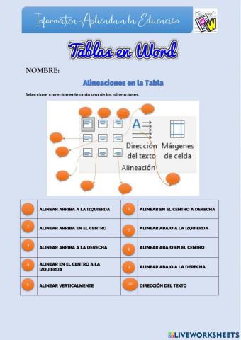 Alineacion de texto en la tabla