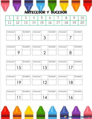 Antecesor y Sucesor
