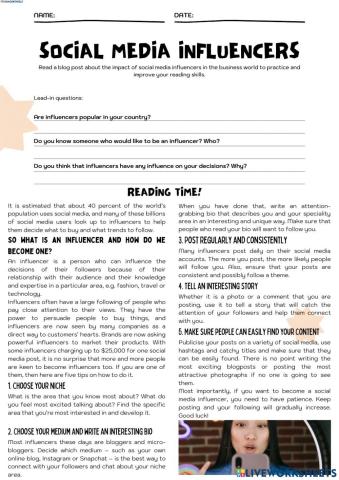 Social media influencers