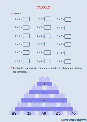 Cálculo y operaciones