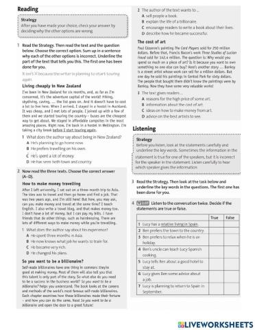 Reading and Listening Travelling