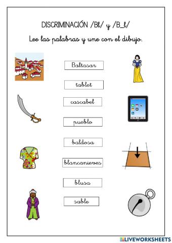 Palabras con bl y b-l
