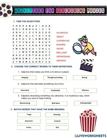 Adjectives for describing a movie