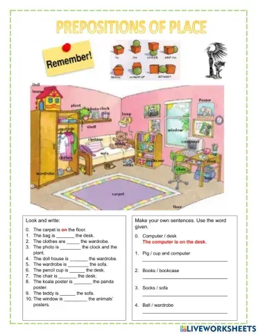 Prepositions of place