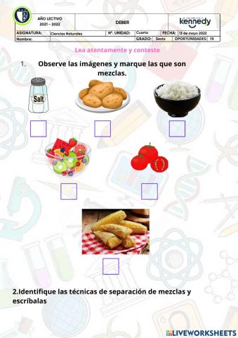Separación de mezclas