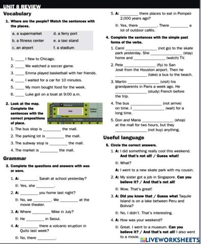 unit 8 revision teens 1