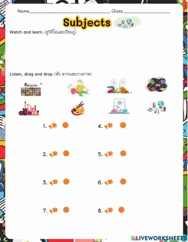 P.3 School subjects-listening