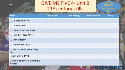 GIVE ME FIVE 4-unit 2