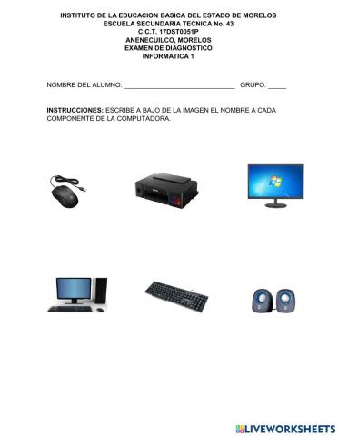 Partes de la computadora