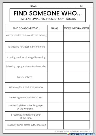 Present simple vs. Present continuous