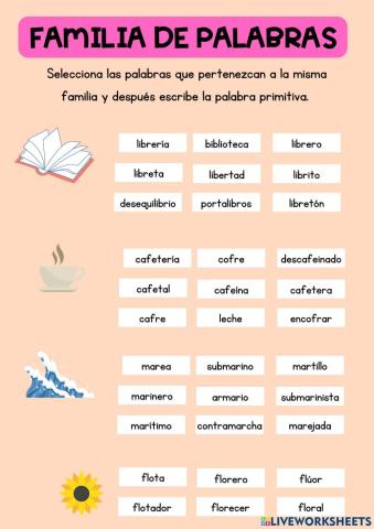 Familia palabras II